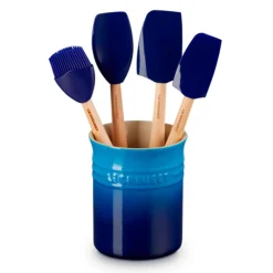 Conjunto de bote con 4 espátulas Le Creuset