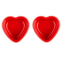 Conjunto de dos ramequines corazón Le Creuset