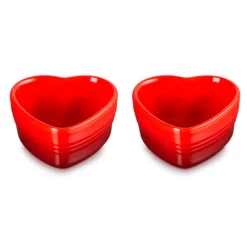 Conjunto de dos ramequines corazón Le Creuset