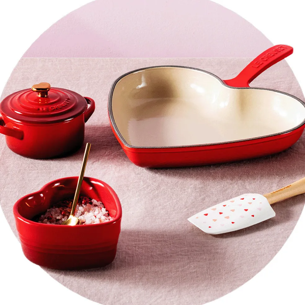 Conjunto de dos ramequines corazón Le Creuset