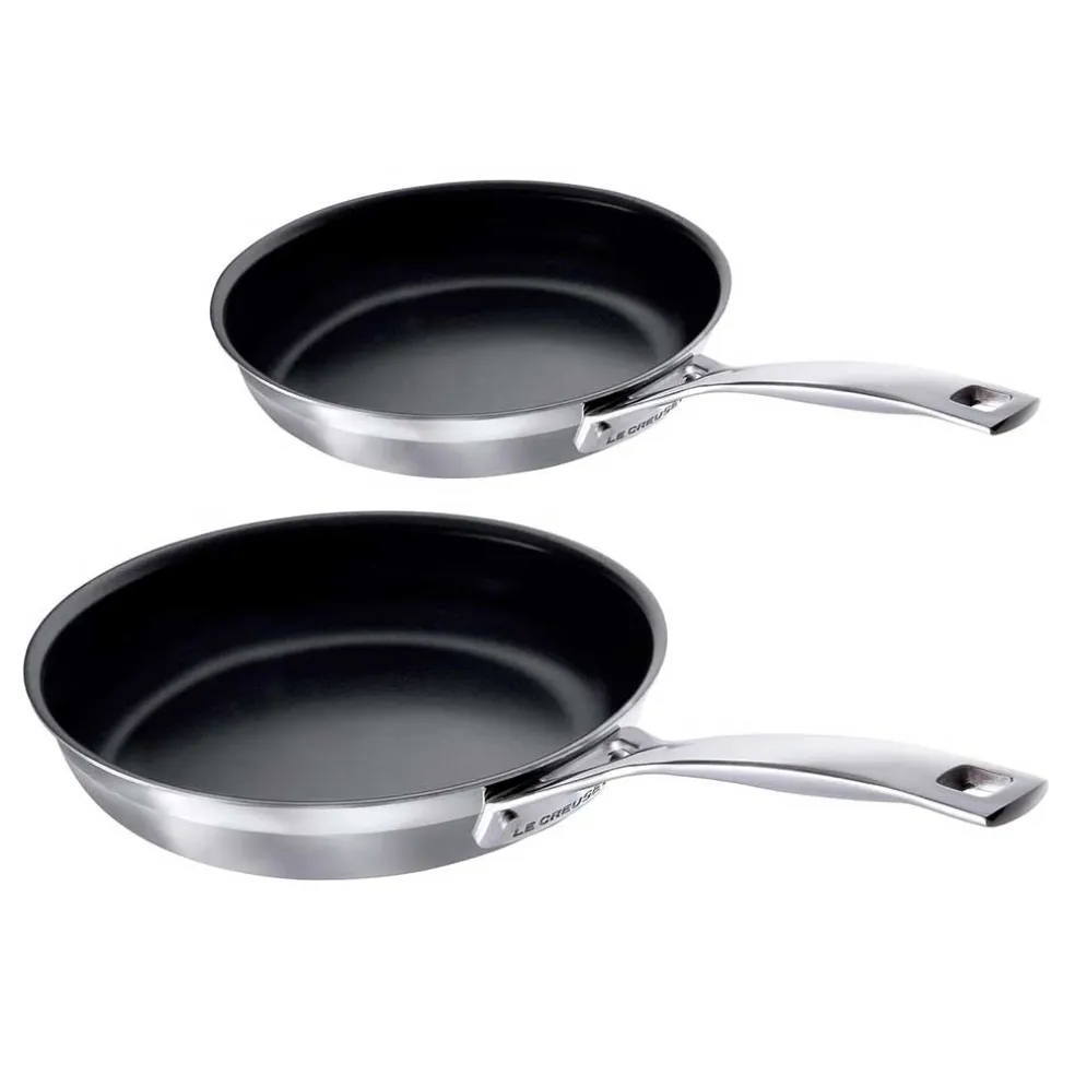 Conjunto de dos sartenes antiadherentes 3-PLY de Le creuset