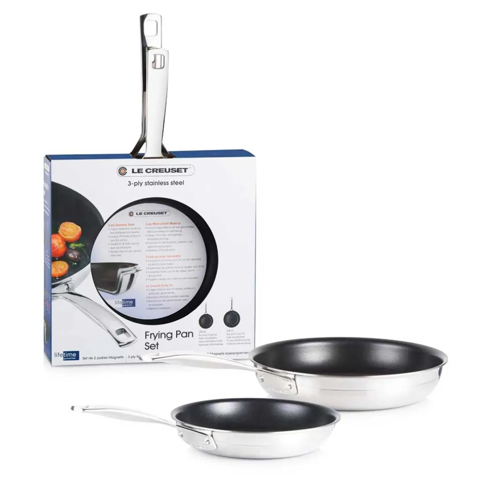 Conjunto de dos sartenes antiadherentes 3-PLY de Le creuset