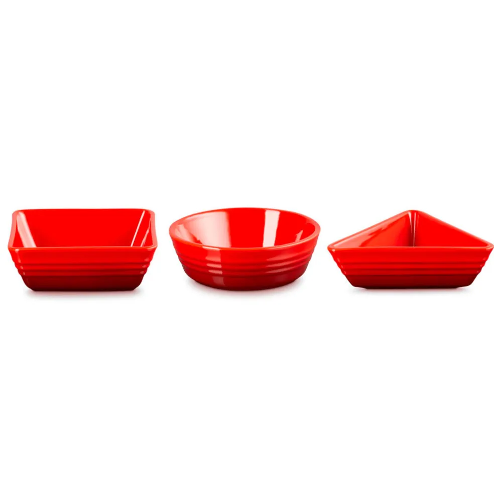 Conjunto de 3 platos para aperitivos Le Creuset