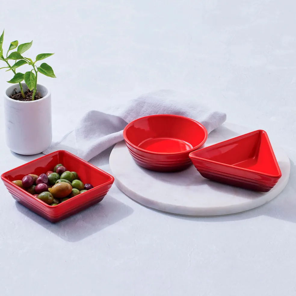 Conjunto de 3 platos para aperitivos Le Creuset