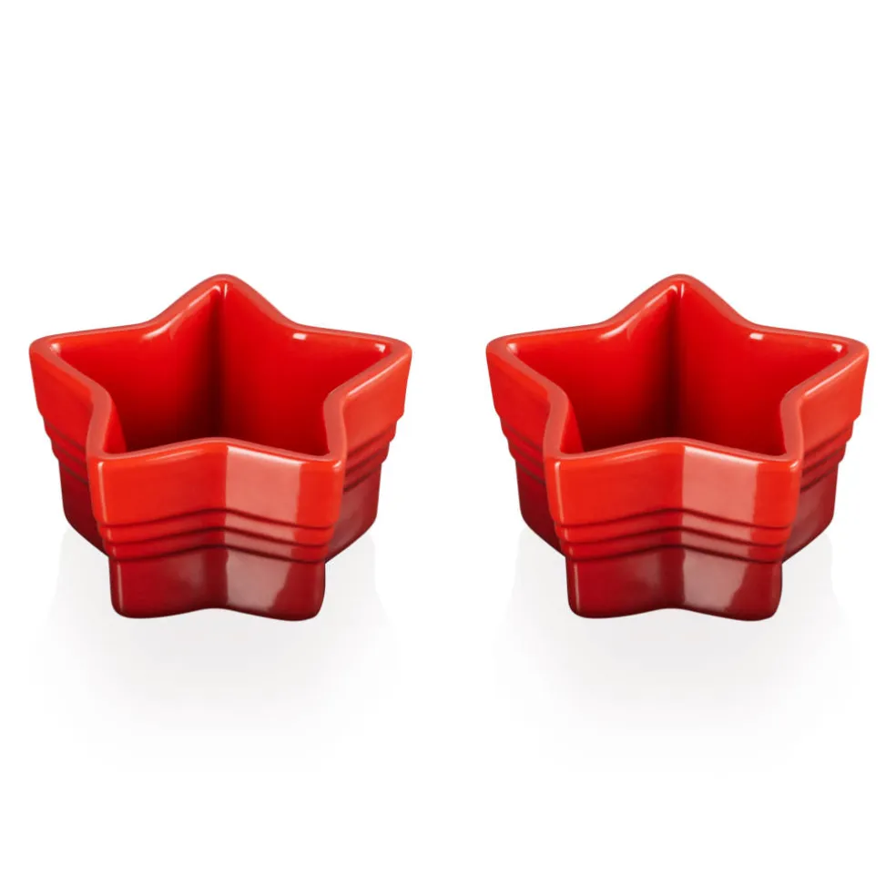 Conjunto de 2 ramequines Estrella Colección Christmas Le Creuset