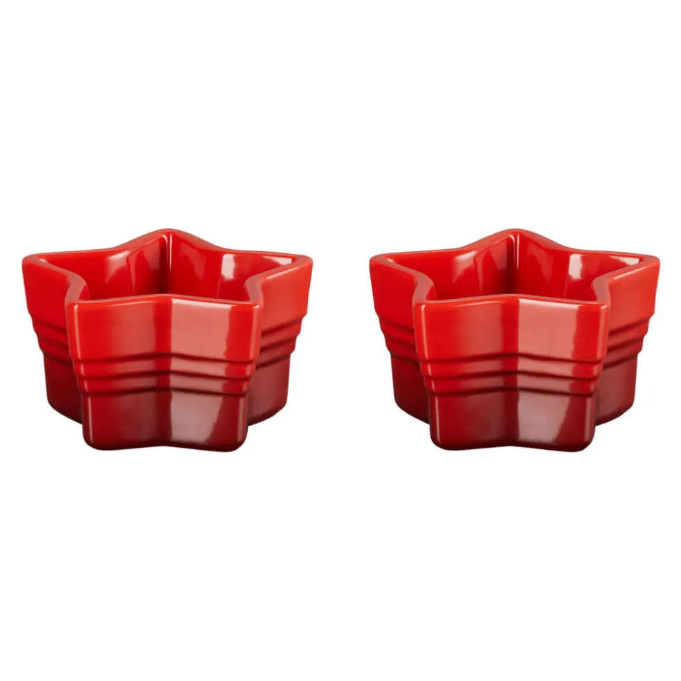 Conjunto de 2 ramequines Estrella Colección Christmas Le Creuset