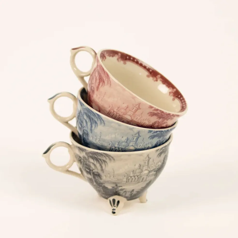 Conjunto de taza espresso y plato Estelle Olsson & Jensen