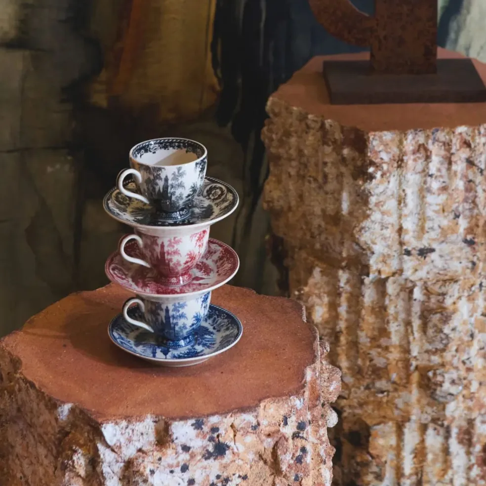 Conjunto de taza espresso y plato Estelle Olsson & Jensen