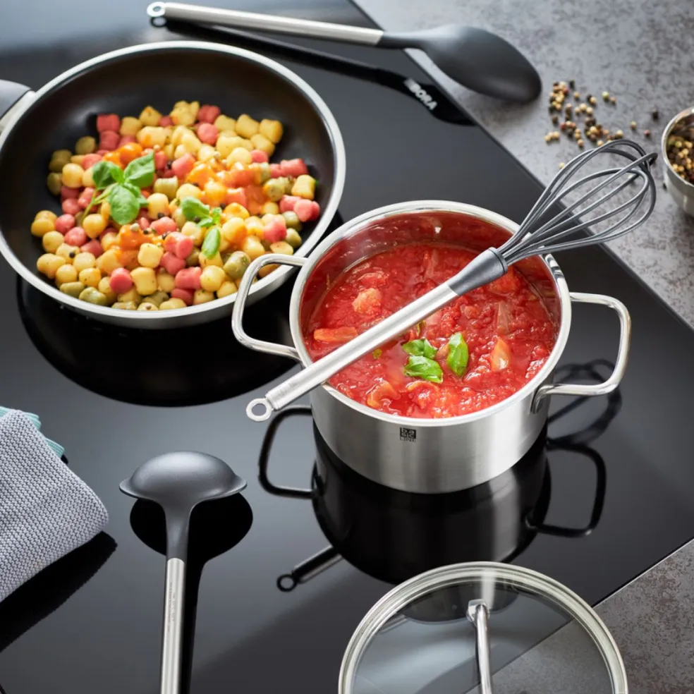 Conjunto de 3 utensilios de cocina de nailon con mango de inox Basic Line Rösle