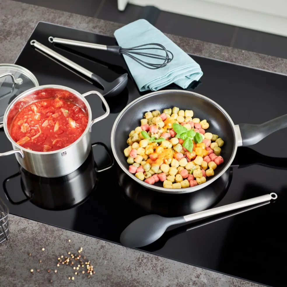 Conjunto de 3 utensilios de cocina de nailon con mango de inox Basic Line Rösle