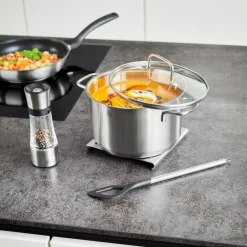 Conjunto de 3 utensilios de cocina de nailon con mango de inox Basic Line Rösle