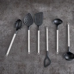 Conjunto de 2 utensilios de cocina de nailon con mango de inox Basic Line Rösle