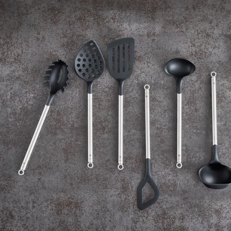 Conjunto de 2 utensilios de cocina de nailon con mango de inox Basic Line Rösle