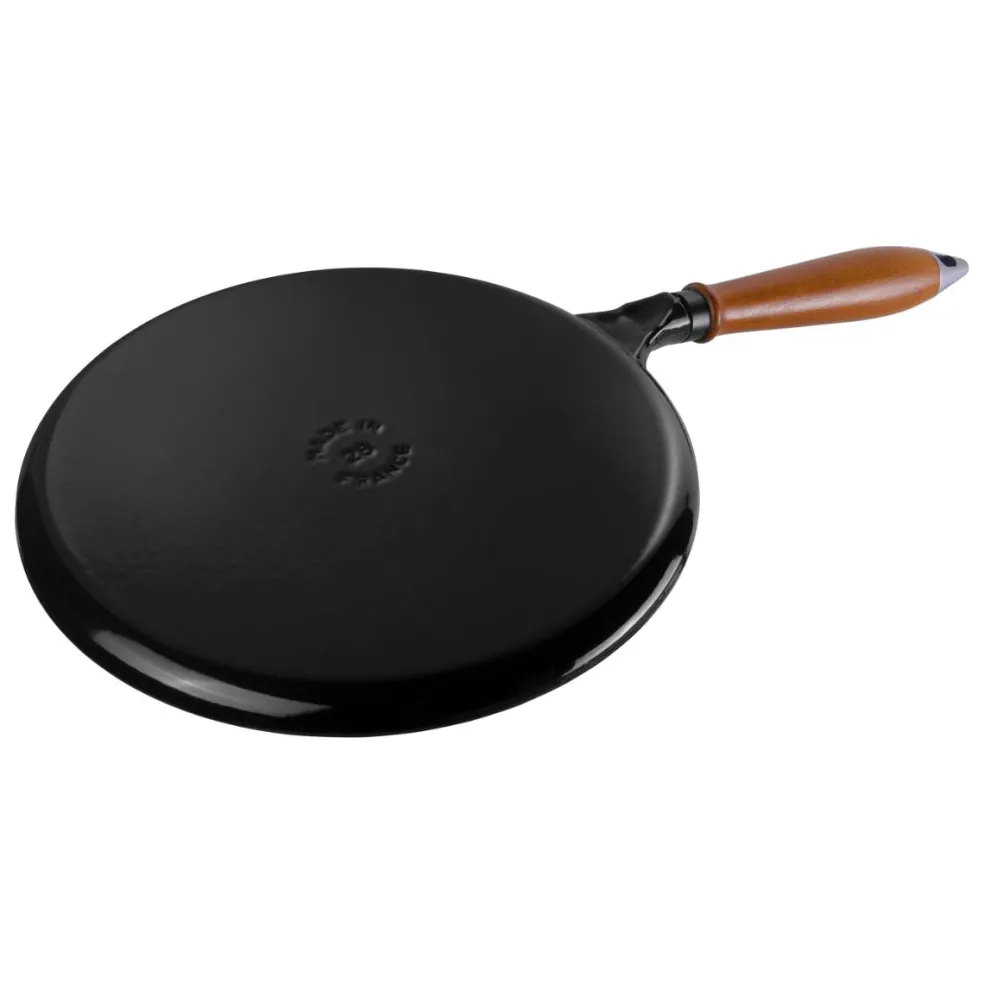Crepera de hierro fundido con mango de madera Staub