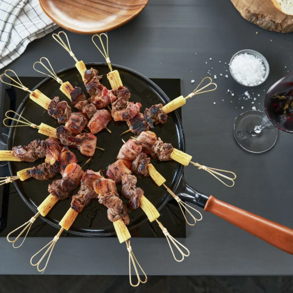 Crepera de hierro fundido con mango de madera Staub