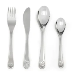 Cubertería de 4 piezas de acero inox Nature Zilverstad