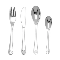 Cubertería de 4 piezas de acero inox Miffy Vehicles Zilverstad