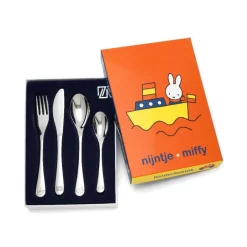 Cubertería de 4 piezas de acero inox Miffy Vehicles Zilverstad