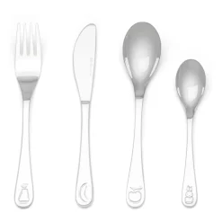 Cubertería de 4 piezas de acero inox Miffy Fruit Zilverstad