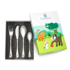 Cubertería de 4 piezas de acero inox Pets Zilverstad
