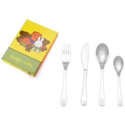 Cubertería de 4 piezas de acero inox Miffy Friends Zilverstad