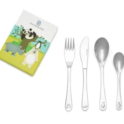 Cubertería de 4 piezas de acero inox Wildlife Zilverstad