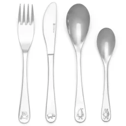 Cubertería de 4 piezas de acero inox Wildlife Zilverstad