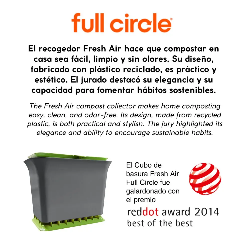 Cubo de basura orgánica con ventilación Fresh Air Full Circle