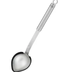 Cuchara de acero inoxidable con bordes de silicona para servir Rösle