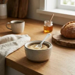 Cuchara de porcelana para azúcar y café Trattoria La Porcellana Bianca