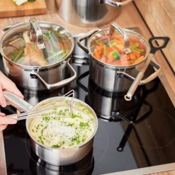 Cuchara espátula con agujero de inox con bordes de silicona Rösle