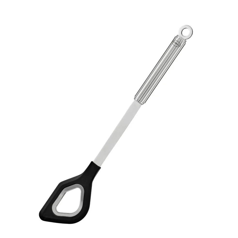 Cuchara espátula con agujero de inox con bordes de silicona Rösle