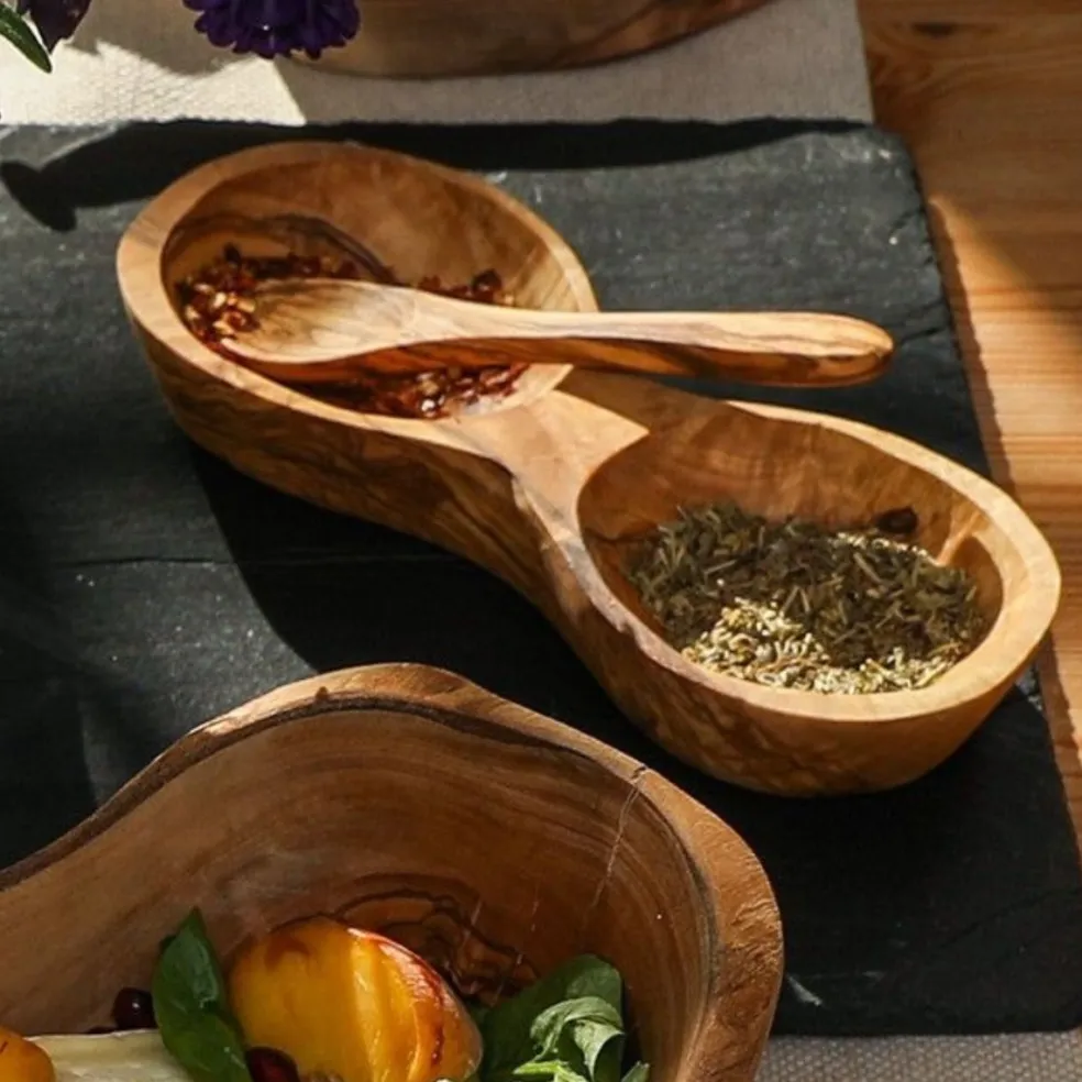 Cuchara para azúcar, especias y salsas de madera de olivo Selbrae