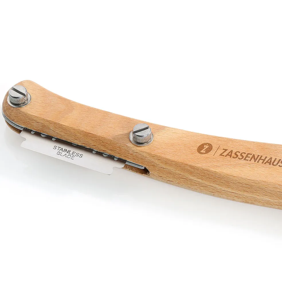 Cuchilla para greñar pan con mango de haya Zassenhaus