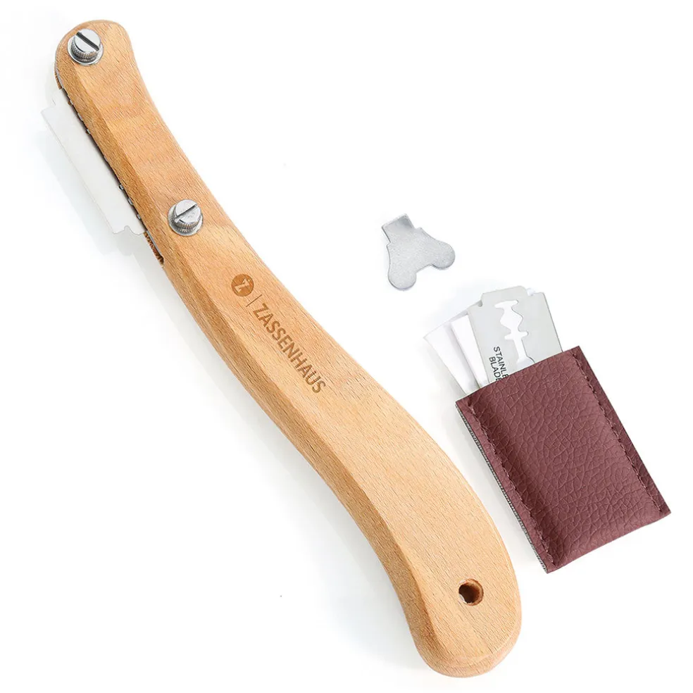 Cuchilla para greñar pan con mango de haya Zassenhaus