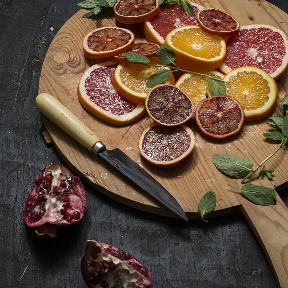 Cuchillo de cocina Pallarès de acero carbono con mango de boj