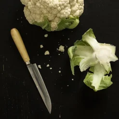 Cuchillo de cocina Pallarès de acero carbono con mango de boj