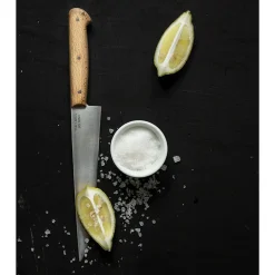 Cuchillo de cocina Pallarès de acero carbono con mango de haya