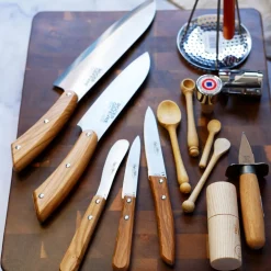 Cuchillo de mesa microdentado con mango de olivo Roger Orfevre