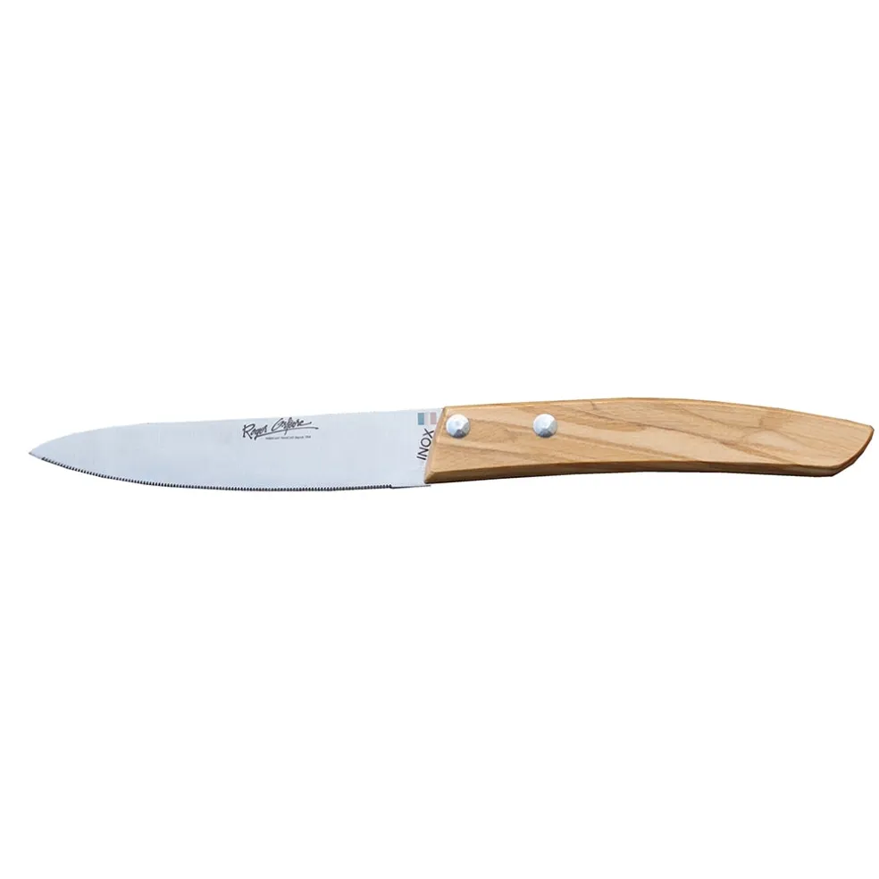 Cuchillo de mesa microdentado con mango de olivo Roger Orfevre