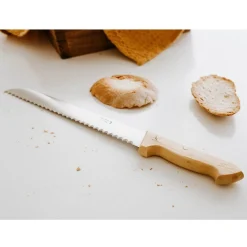 Cuchillo de pan Pallarès de acero inoxidable con mango de boj