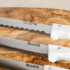 Cuchillo de pan Pallarès de acero inoxidable con mango de nácar