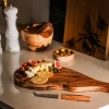 Cuchillo de queso de doble punta con mango de madera de olivo Selbrae