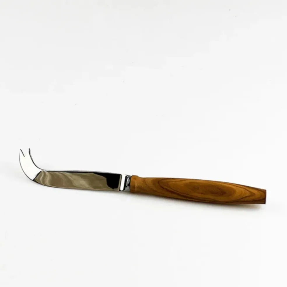 Cuchillo de queso de doble punta con mango de madera de olivo Selbrae