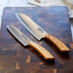 Cuchillo santoku con mango de madera de olivo Roger Orfevre