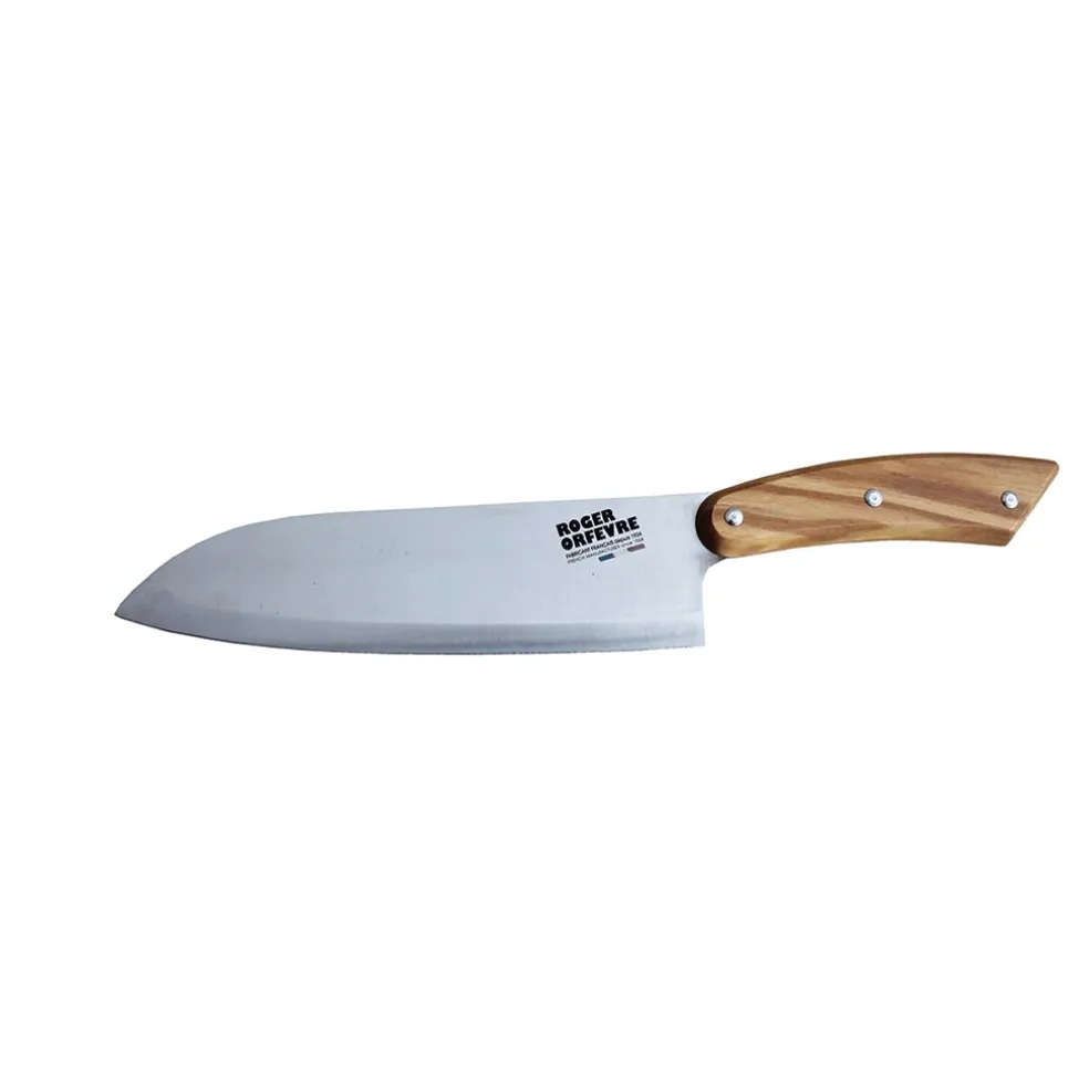 Cuchillo santoku con mango de madera de olivo Roger Orfevre