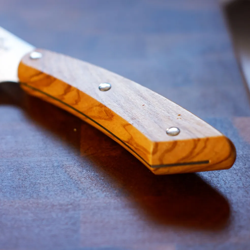 Cuchillo santoku con mango de madera de olivo Roger Orfevre