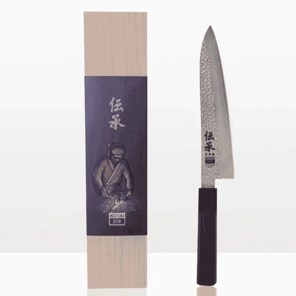 Cuchillos de acero damasco japonés Densho Kotai