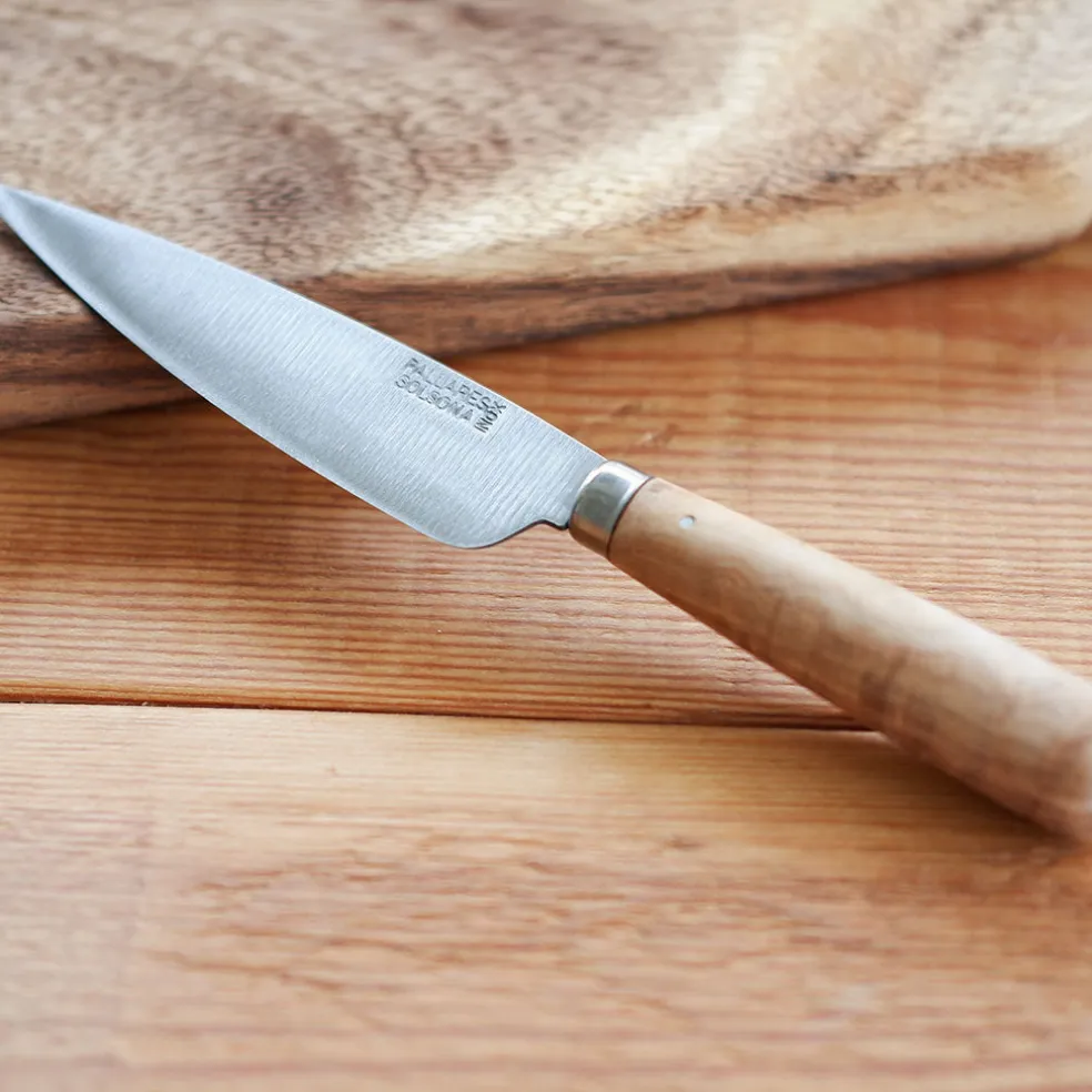 Cuchillos de cocina con mango redondo de olivo Pallarès