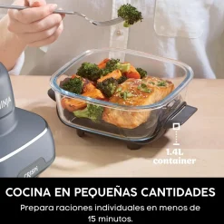 Freidora de aire Crispi Ninja®: la airfryer con cubetas de vidrio y diseño portátil FN101